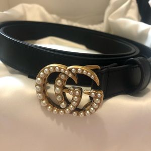 Gucci Double G Pearl Belt
